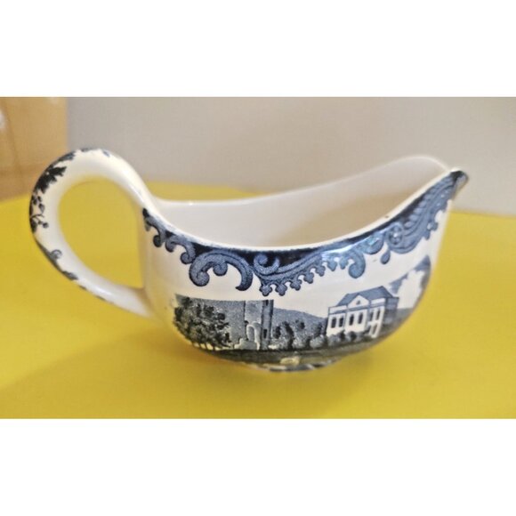 Vintage 1790 Avon Scenes Palissy England Gravy Boat & Saucer - Picture 10 of 15